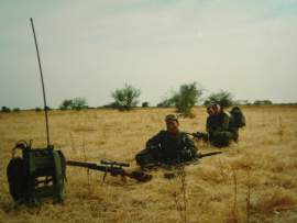 1998 - Csád, helikopterre várva egy sniper gyakorlat közben