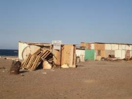 Djibouti 2010, masszázs szalon az Arta plage-on